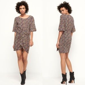 BA&SH “Child” Floral Print Flared Sleeve Dress